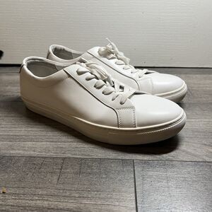 Republic Kurt Triple White Leather Low Top Sneakers Men Size 10 Shoes